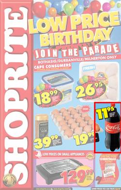 Shoprite Western Cape : Low Price Birthday (16 Aug - 19 Aug), page 1