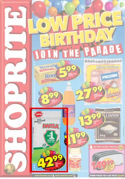 Shoprite Free State : Low Price Birthday (15 Aug - 26 Aug), page 1