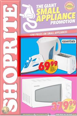 Shoprite Gauteng : The Giant Small Appliance Promotion (20 Aug - 2 Sep), page 1
