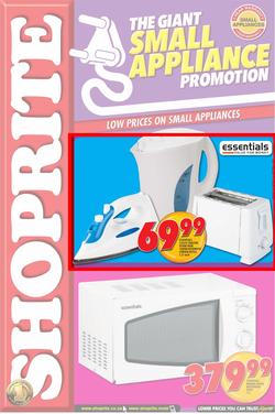 Shoprite KZN : The Giant Small Appliance Promotion (20 Aug - 2 Sep), page 1