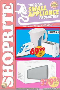 Shoprite Free State : The Giant Small Appliance Promotion (20 Aug - 2 Sep), page 1