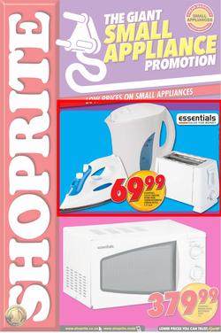 Shoprite Eastern Cape : The Giant Small Appliance Promotion (20 Aug - 2 Sep), page 1