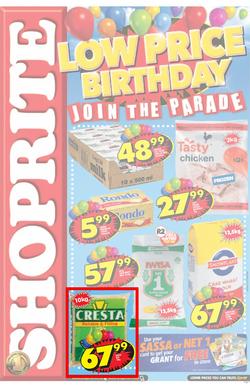 Shoprite Eastern Cape : Low Price Birthday (20 Aug - 2 Sep), page 1