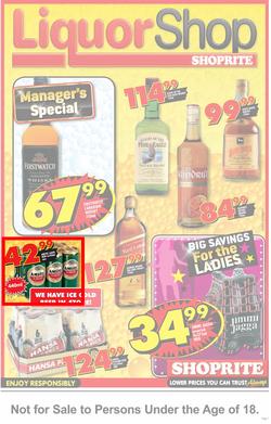 Shoprite Eastern Cape : LiquorShop (20 Aug - 2 Sep), page 1