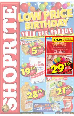 Shoprite Gauteng : Low Price Birthday (23 Aug - 9 Sep), page 1