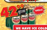 Amstel Lager Beer-6 x 440ml Cans