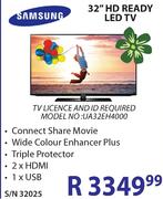 Samsung 32" HD Ready LED TV(UA32EH4000)
