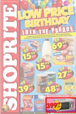 Shoprite Western Cape : Low Price Birthday (29 Aug - 9 Sep), page 1