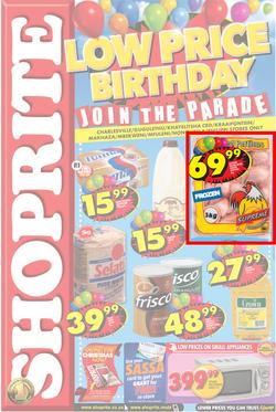 Shoprite Western Cape : Low Price Birthday (29 Aug - 9 Sep), page 1