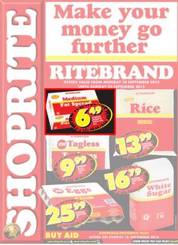 Shoprite Gauteng : Ritebrand (10 Sep - 23 Sep), page 1
