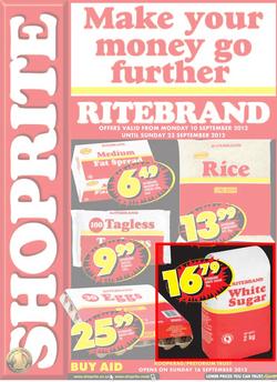 Shoprite Gauteng : Ritebrand (10 Sep - 23 Sep), page 1