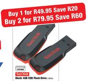 SanDisk Blade USB Flash Drive-2 x 4GB