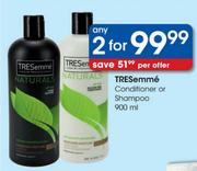Tresemme Conditioner Or Shampoo-2x900ml Each