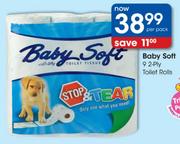 Baby Soft 9 2-Ply Toilet Rolls
