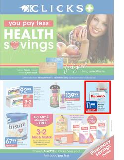 Clicks : Health Savings (18 Sep - 14 Oct), page 1