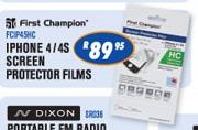 First Champion iPhone 4/4S Screen Protector Films
