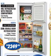 Dixon 220Ltr Double Door Refrigerator Fridge/Freezer