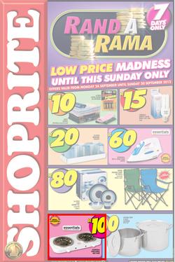 Shoprite Gauteng : Rand a Rama (24 Sep - 30 Sep), page 1