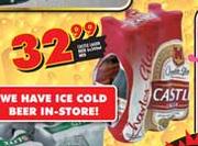 Castle Lager Beer NRB-6x340ml