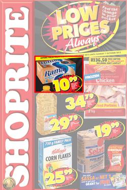 Shoprite Gauteng : Low Prices Always (24 Sep - 7 Oct), page 1