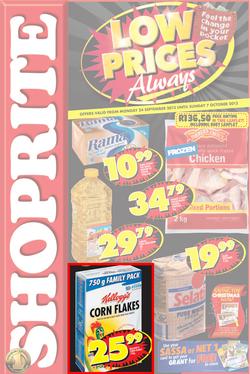 Shoprite Gauteng : Low Prices Always (24 Sep - 7 Oct), page 1