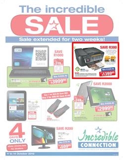 Incredible Connection : The Incredible Sale (11 Oct - 14 Oct), page 1