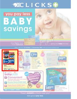 Clicks : Baby Savings (12 Oct - 5 Nov), page 1