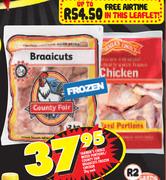 Farmer's Choice Mixed Portions/Country Fair Braaicuts Frozen Chicken-2kg Each
