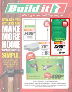 Build It KZN : Making Home Building Simple (22 Oct - 10 Nov), page 1