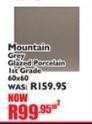 Mountain Grey Glazed Porcelain 1st Grade 60x60-Per Sqm