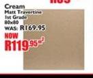 Cream Matt Travetine 1st Grade 80x80-Per Sqm