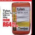 Tylon 6 Hour Fast Set WB114 Adhesive-20kg Bag