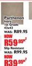 Parthenon Ivory Slip Resistence 43x43-per Sqm