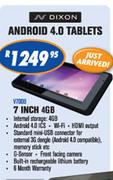 Dixon Android 4.0 Tablets 7" 4GB