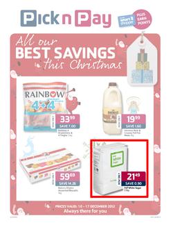 Pick n Pay Western Cape : All our Best Savings this Christmas (10 Dec - 17 Dec), page 1
