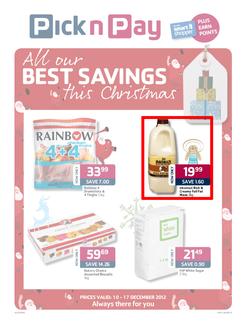 Pick n Pay Western Cape : All our Best Savings this Christmas (10 Dec - 17 Dec), page 1