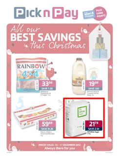 Pick n Pay Eastern Cape : All our Best Savings this Christmas (10 Dec - 17 Dec), page 1