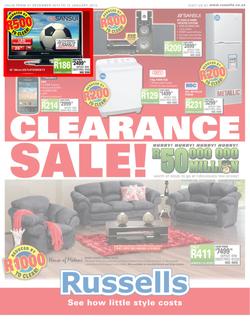 Russells : Clearance Sale (27 Dec - 12 Jan 2013), page 1