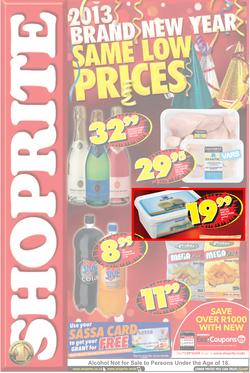 Shoprite Western Cape : Brand new year same low prices (27 Dec - 6 Jan 2013), page 1