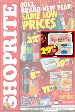 Shoprite Western Cape : Brand new year same low prices (27 Dec - 6 Jan 2013), page 1