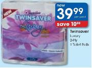 Twinsaver Luxury 2-Ply 9 Toilet Rolls-Per Pack