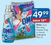 Omo Auto Washing Powder-2kg Or Liquid Detergent-750ml Each