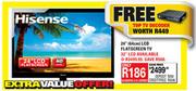 Hisense 24"(64cm)LCD Flat Screen TV + Free Top TV Decoder