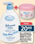 Johnson's Aqueous Cream Pump-500ml