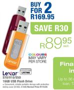 Lexar S70/V10/S50 USB Flash Drive-16GB Each