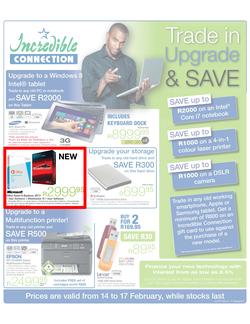 Incredible Connection : Trade in, Upgrade & Save (14 Feb - 17 Feb 2013), page 1