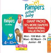 Pampers Active Baby Mini-108 Each