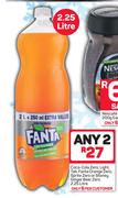 Coca-Cola Zero, Light, Tab, Fanta Orange Zero, Sprite Zero Or Stoney Ginger Beer Zero-Any 2x2.25Ltr