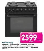 Kelvinator 600mm Undercounter Oven and Hob Set(KBU600BS)