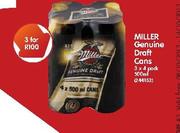 Miller Genuine Draft Cans-3 x 4 Pack 500ml